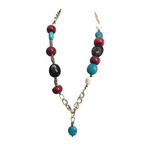 NWOT Large Semiprecious Chunky Stone Necklace